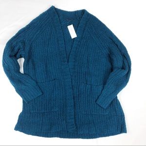 Teal America Eagle Super Soft Cable Knit Sweater